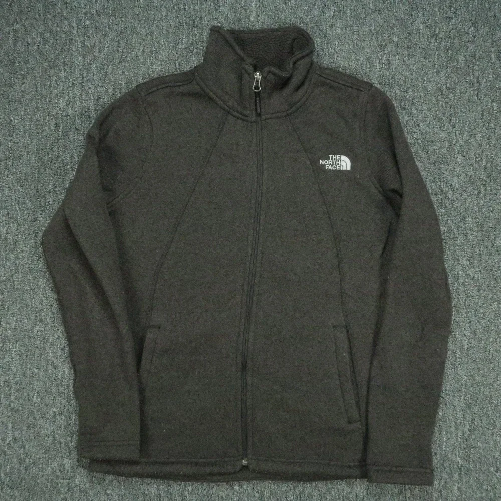 The North Face Jacket Womens Medium Gray Crescent Full Zip Pockets Lined Hiking